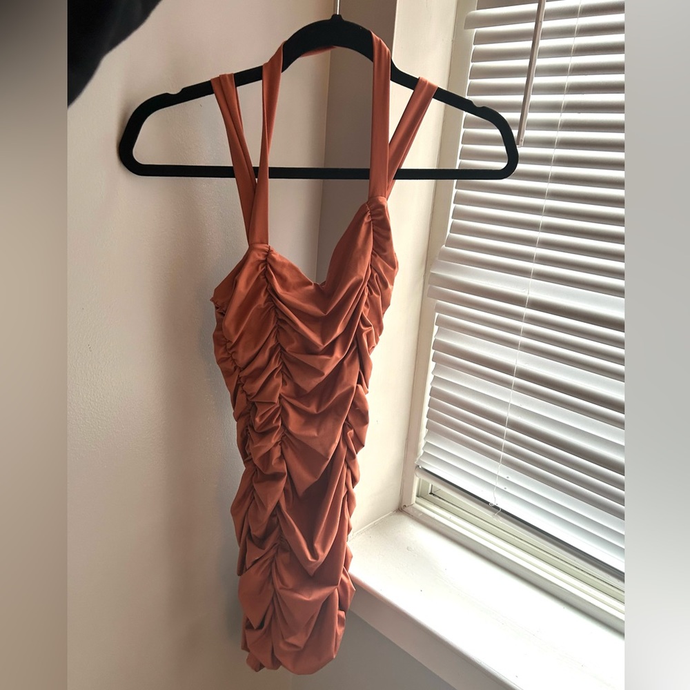 Ruched bodycon dress